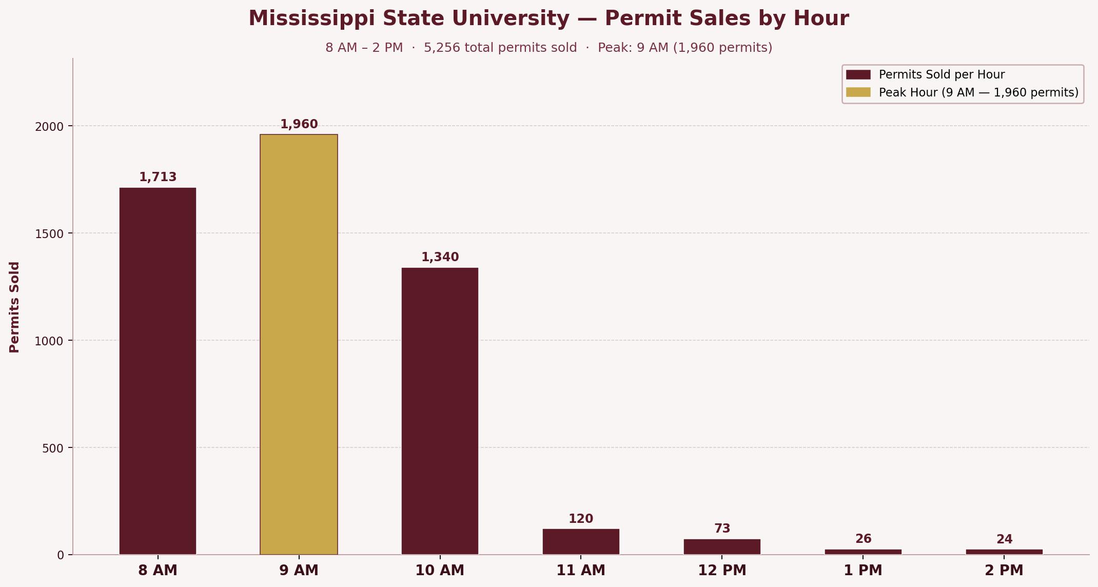 hourly permit sales